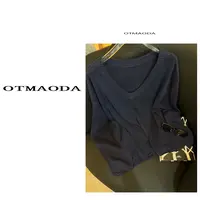 【南瓜定制】N1186-薄款毛针织衫衫长袖气质女装针织秋季慵懒风