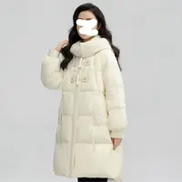时尚百搭羽绒服女长款冬季加厚保暖面包服外套8308(C12后)