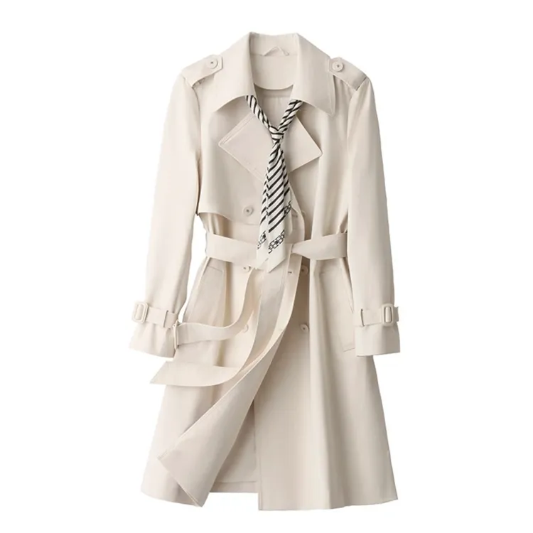 0569 高级感百搭气质显瘦风衣外套春季新款英伦风收腰显瘦女装