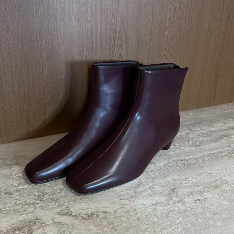 TANTAN 气质时尚高跟方头秋冬时装靴4026