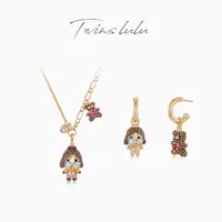 TWINS LULU【哭娃】双十二 2025新款轻奢风哭娃咖啡色项链TSJ7747