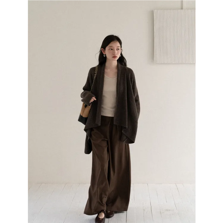 【达人专属】羊城故事 复古长袖女秋季新款慵懒感简约外套上衣 Y50954096