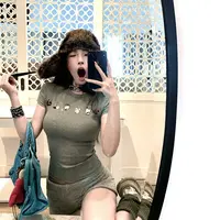 夏季时尚设计感收腰圆领卡通kt猫印花短袖辣妹T恤女圆领正肩X3596