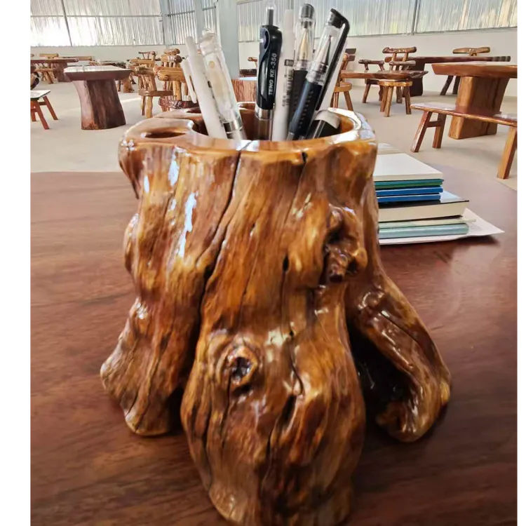 创意中国风木笔筒笔筒收纳盒简约风