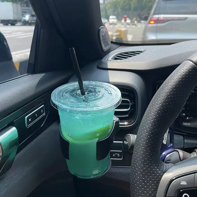 汽车用茶杯托烟灰缸固定支架创意卡通车载水杯架空调出风口饮