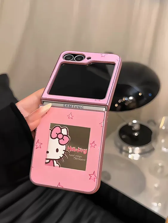 (三星zflip6系列)金属镜面折叠适用三星Galaxyzflip6手机壳kt画框