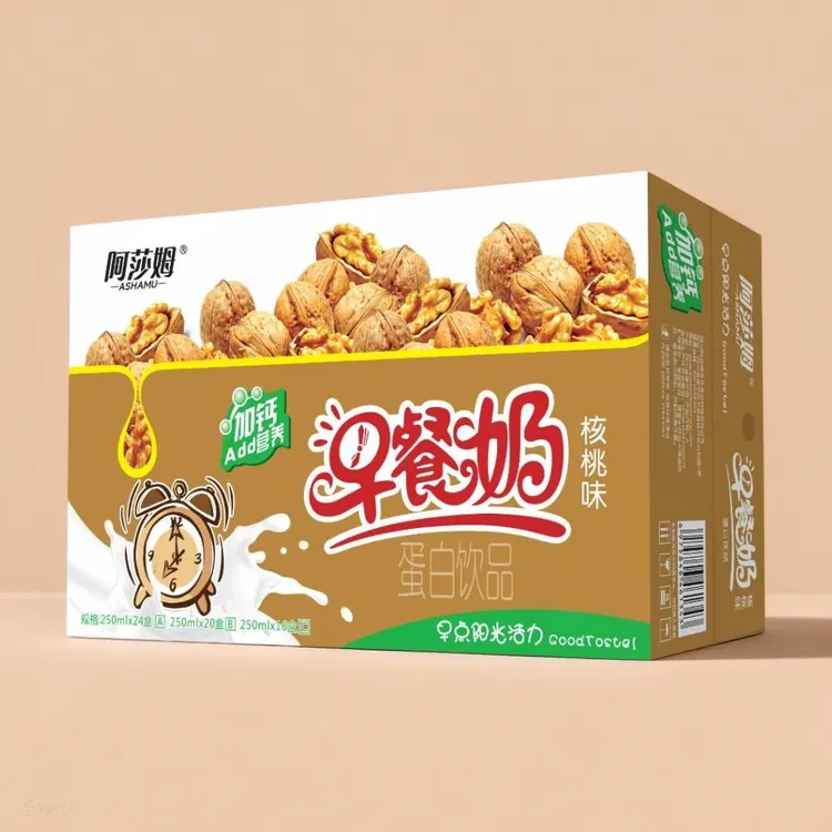 老人学生儿童营养早餐奶核桃味整箱24盒花生核桃酱燕麦粉上班必备