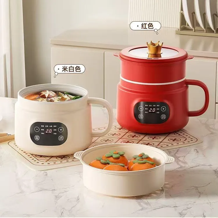 2L低糖陶瓷釉电饭锅多功能电煮锅家用大容量蒸煮一体助眠泡面锅