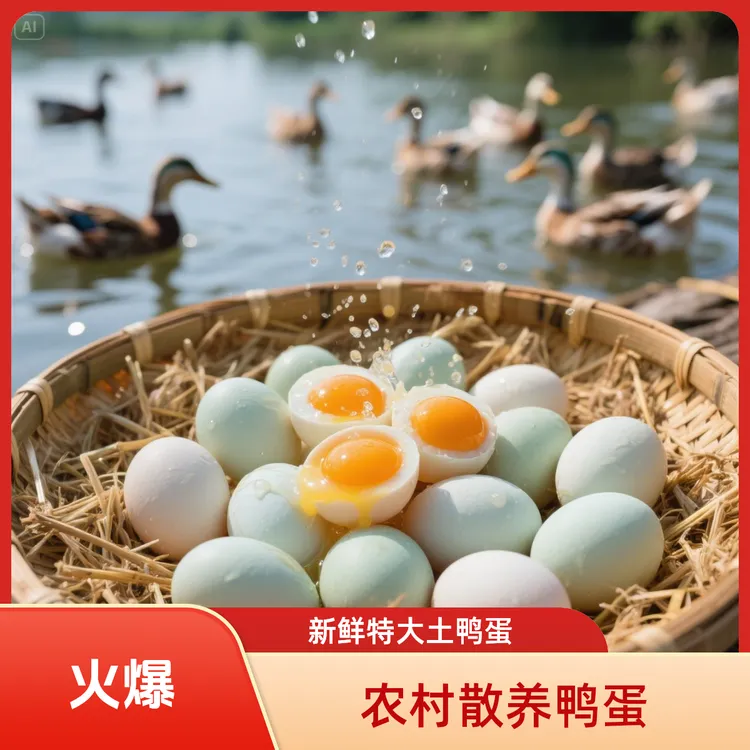 农村家养田地的新鲜特大号散养干活鸭蛋农家散养新鲜生鸭蛋土鸭蛋