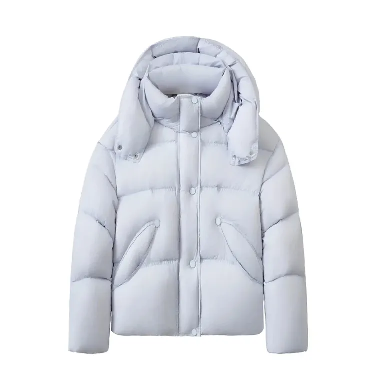 时尚短款街头风可拆卸连帽长袖韩版潮流保暖百搭冬季加厚羽绒服