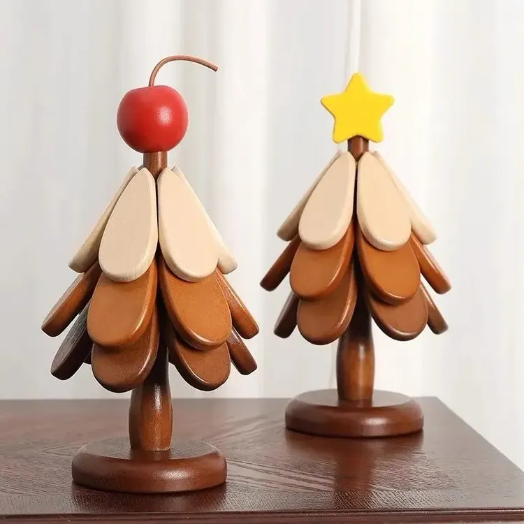 高级隔热防烫餐桌摆件创意实木一棵树垫餐锅折叠耐高温防烫隔热垫