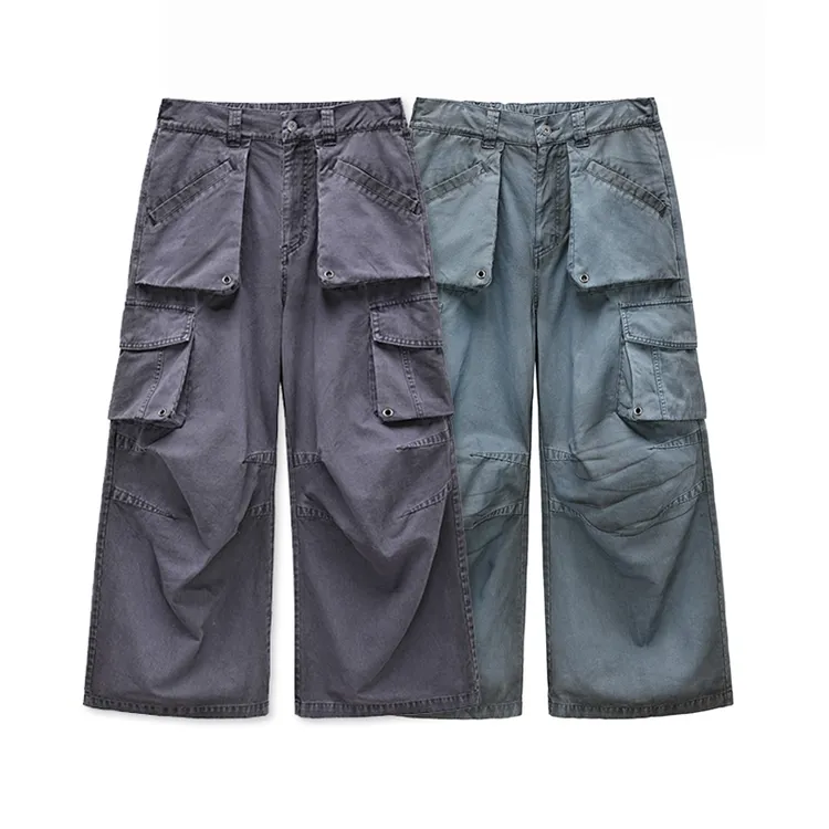 AvinMade/25ss 喷染做脏立体多袋工装裤Cargo Pants
