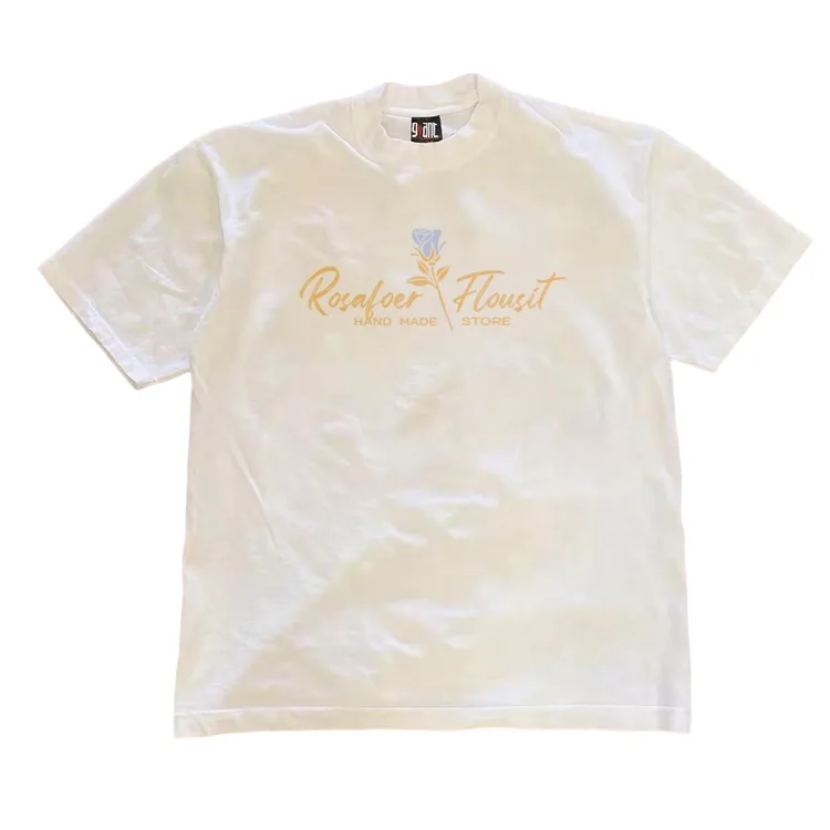 美式痞帅重磅纯棉圆领短袖T恤男女款夏季ins潮牌男士休闲百搭上衣