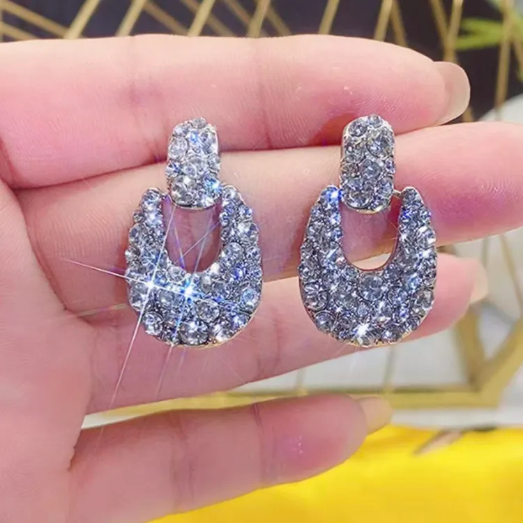 铜合金锆石耳饰 （468号）新年必备气质女神精致百搭耳饰耳环