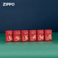 ZIPPO之宝生肖红哑漆红运当头打火机送男友生日礼物