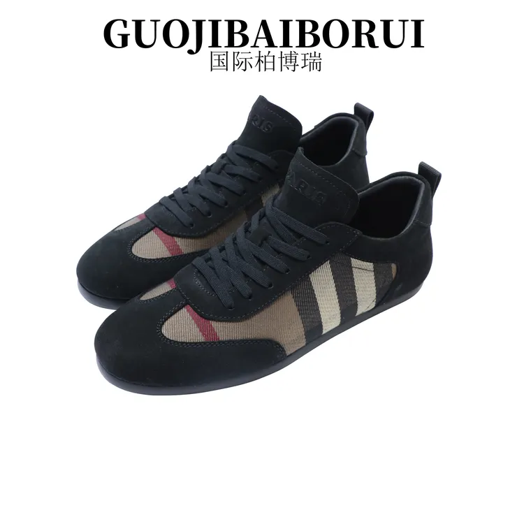 国际柏博瑞男鞋夏季2025新款低帮透气拼色时尚休闲鞋潮流百搭板鞋