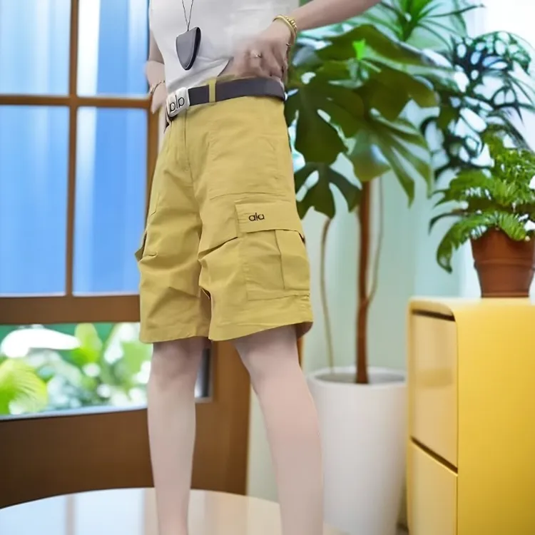 2025夏季薄款高腰多兜牛仔工装短裤梨形身材宽松显瘦时髦五分裤子