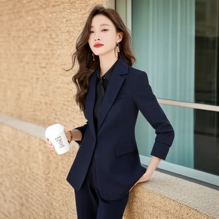 职业西装套装女大学生正装2025新款高级感公考面试西服外套工作服