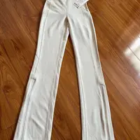 QINGXIIN  气质修身拉链坑条裤百搭