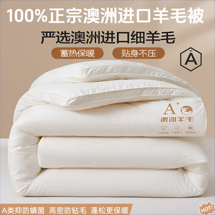 正宗澳洲抗菌羊毛被秋冬款学生宿舍加厚保暖家用冬季进口羊绒被芯