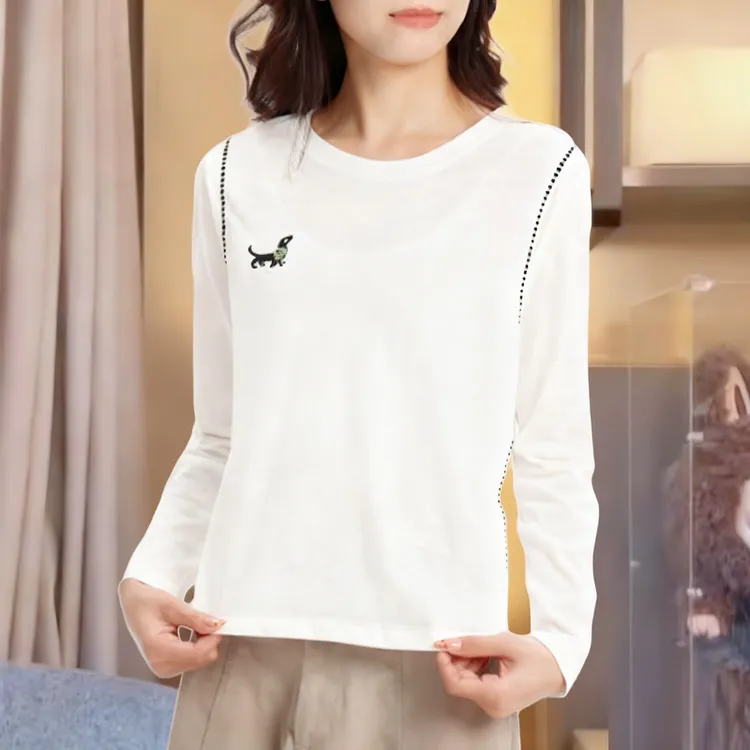 老钱风松驰感套装女2025春秋新款明线针织衫长袖弯刀阔腿裤两件套