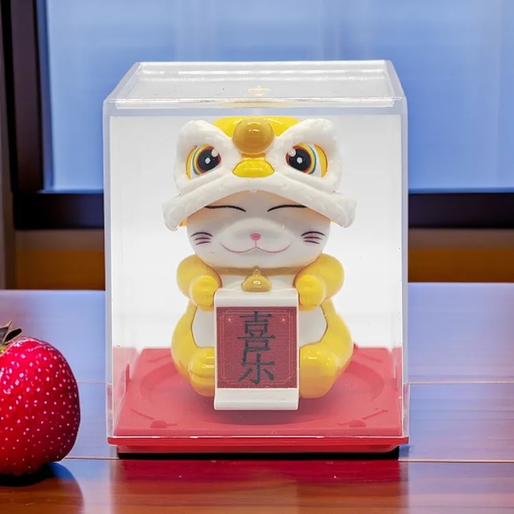 自动招手平安喜乐招财猫家居客厅办公桌面装饰礼品（点头款）