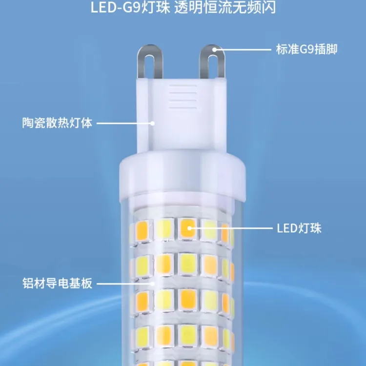 【亚赢智能】g9灯泡led节能灯家用超亮暖白三色变光吊灯光源