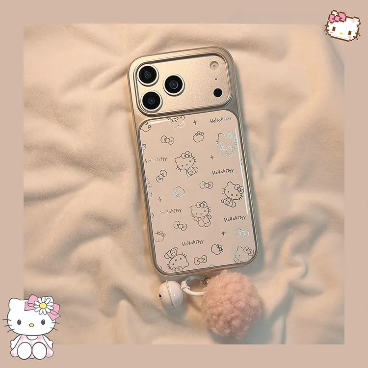 线条kitty猫适用苹果17promax手机壳iphone16pro网红ins风Air防摔