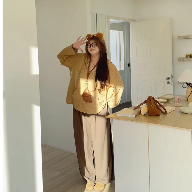 秋季新款时尚休闲慵懒显瘦百搭宽松韩版秋冬欧若风韩系上衣6993