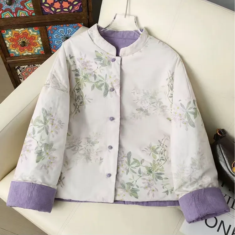 【茶芙巷】冬日漫漫~双面穿冬季新款国风保暖棉服568【YLL】