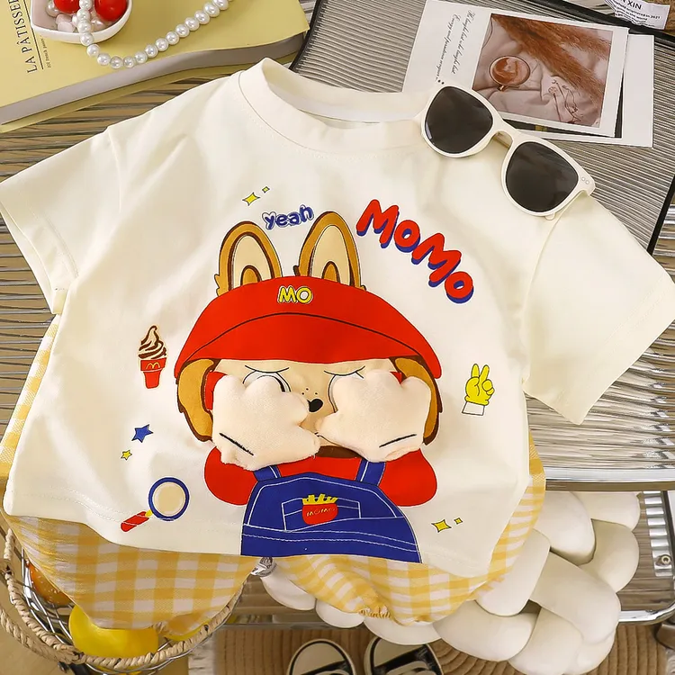 【玩偶T恤】拉布布儿童纯棉短袖夏季新款男童女童卡通立体半袖上衣