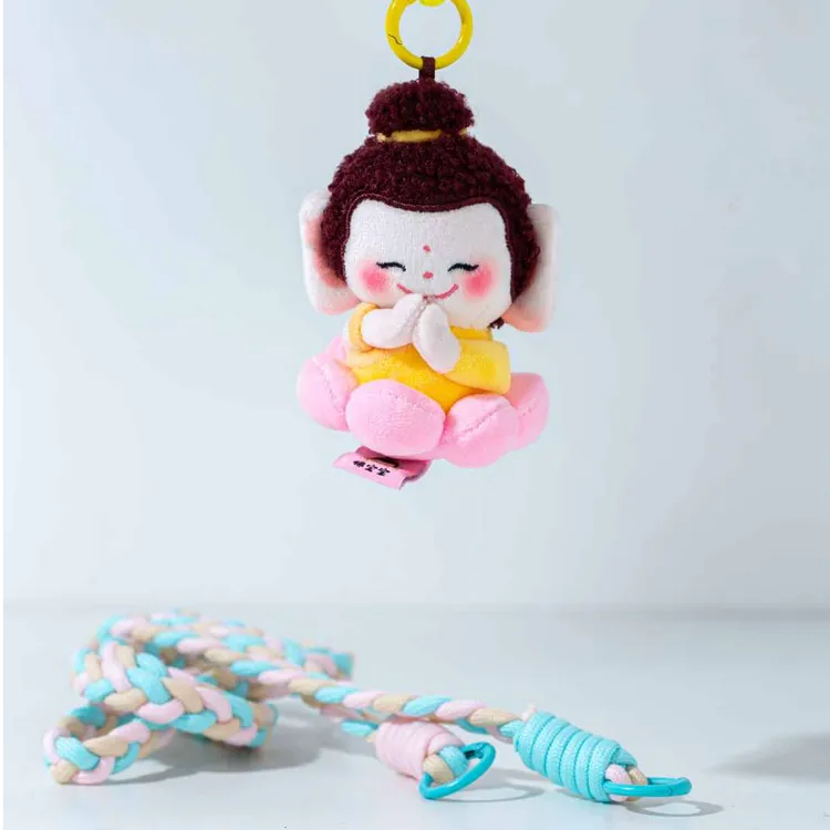 山西文创礼物佛宝宝系列单层莲花斜跨绳版9cm