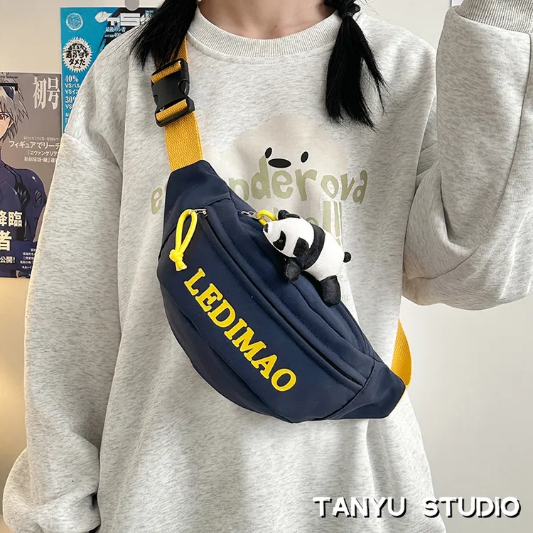 探屿潮咖潮搭胸包男ins超火潮牌小挎包轻便休闲腰包斜挎包女胸包