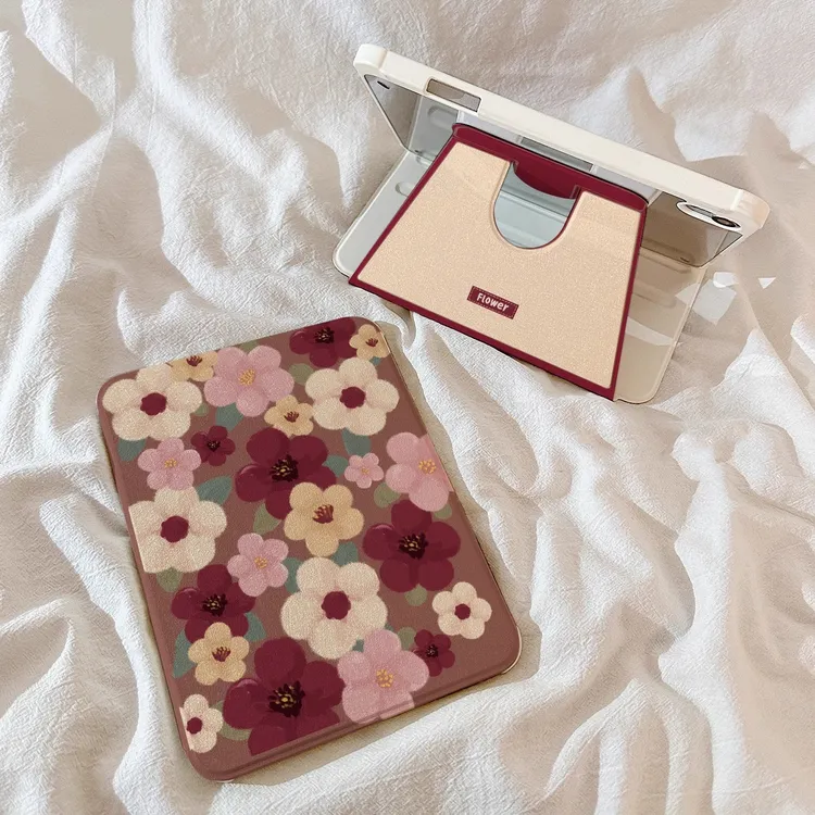 多巴胺油画花朵iPadpro2024苹果平板保护壳air6保护套iPad9保护壳