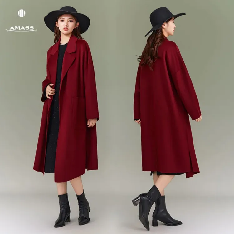 AMASS/阿玛施【风度翩翩】冬季新款百搭爆款双面呢羊毛大衣5400952