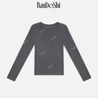 【C3579】班德施-初秋打底衫女韩版宽松百搭内搭T恤简约显瘦新款SS