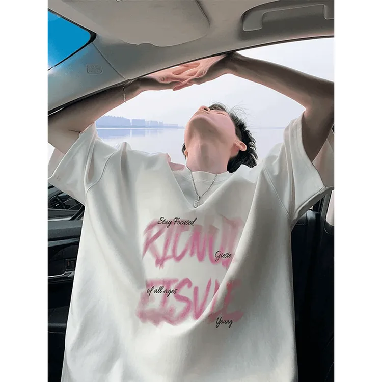 欧美高街短袖T恤女夏季嘻哈打底衫痞帅纯棉衣服美式街半袖恤印花t