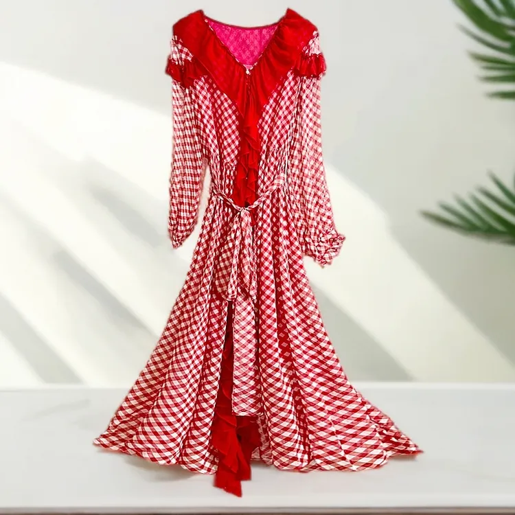 2025新款100%桑蚕丝女士连衣裙女百搭女装宽松版型设计感连衣裙