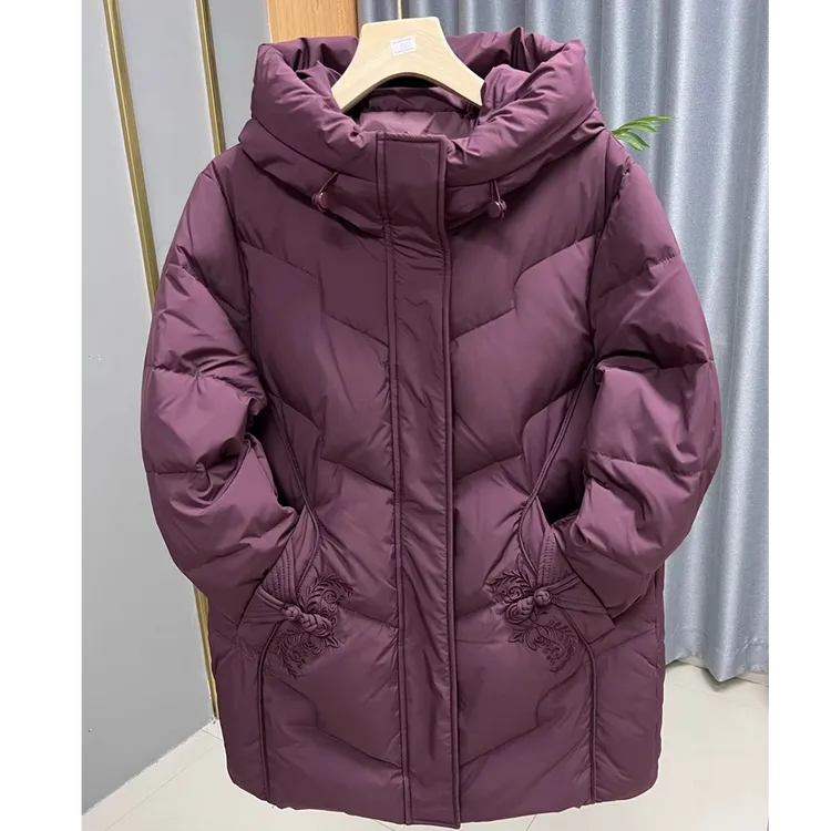 中老年人棉袄女款冬季奶奶冬装羽绒棉服妈妈秋冬国风刺绣棉衣外套