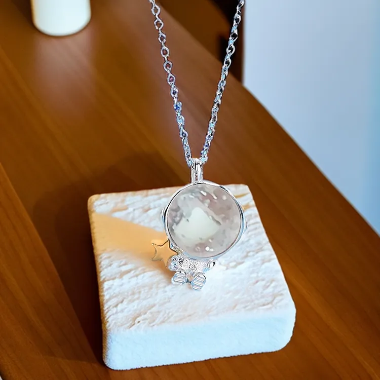 宝宝纪念品纯银胎发项链吊坠diy自制胎毛保存婴儿满月出生礼品