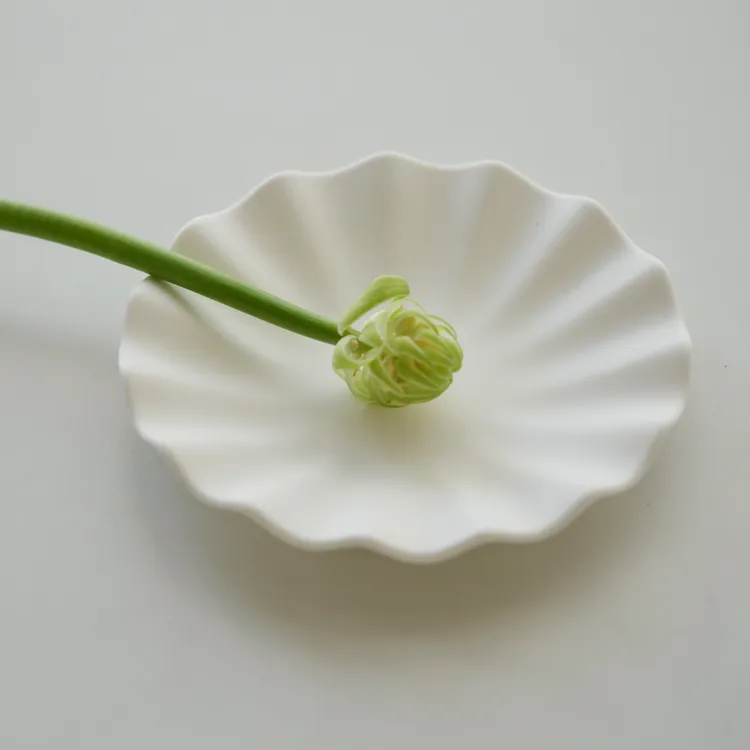 无垠器皿陶瓷壶承水果盘餐具干泡台个性白瓷建水茶盘家用简约