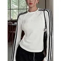 adidas/阿迪达斯新款舒适时尚简约修身七夕情侣礼物长袖T恤JW4643