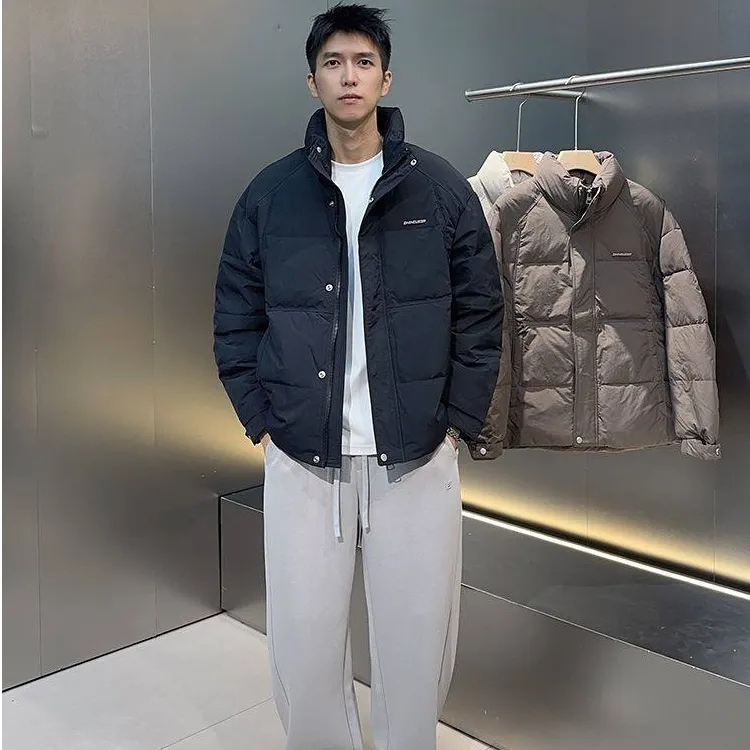 冬季羽绒服男潮牌立领2026新款修身短款帅气高级感加厚冬装外套男
