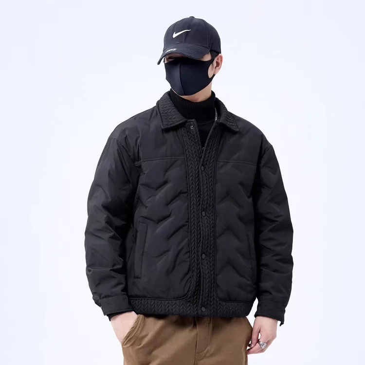 仓石一树麦穗连帽羽绒外套男士外套冬季韩范百搭痞帅轻薄羽绒保暖