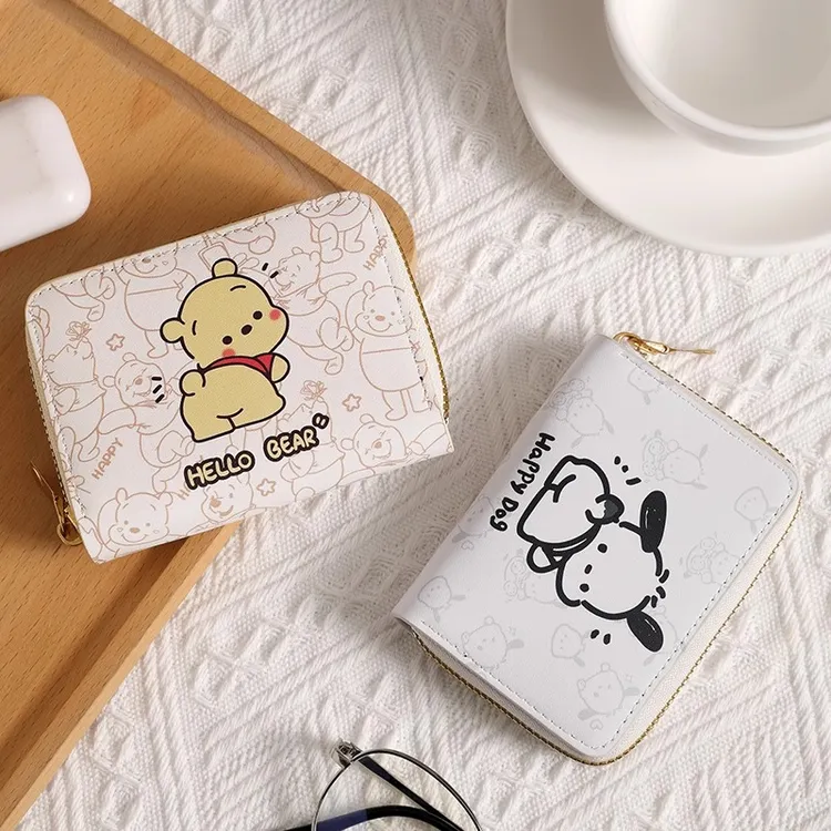 可爱帕恰狗卡通卡包女款大容量多卡位便携小巧驾驶证件收纳零钱包