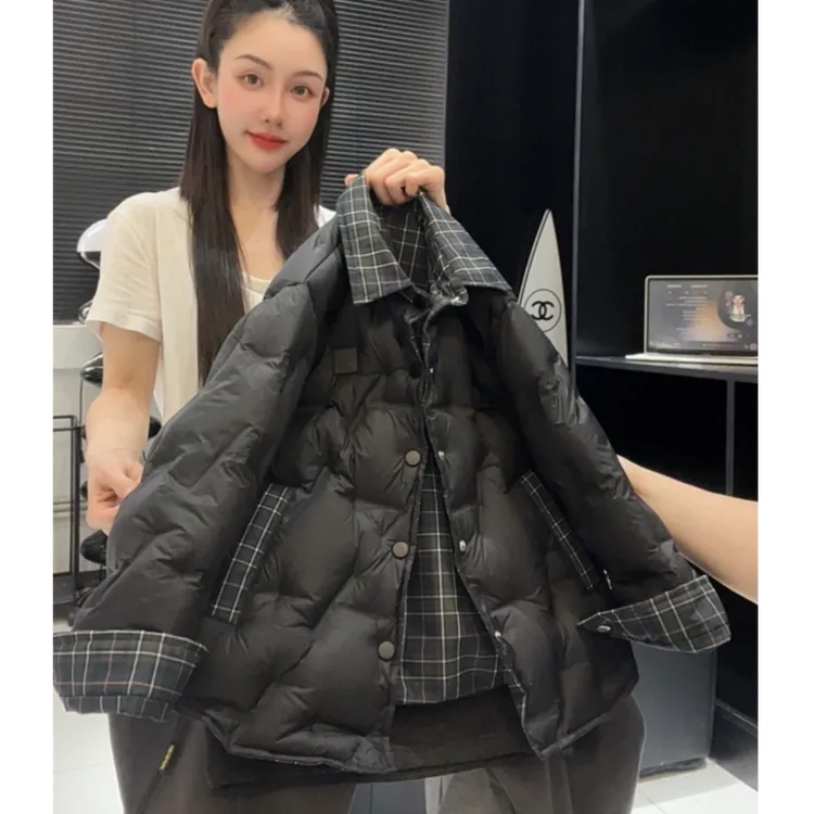 男童冬季双面穿加厚羽绒服新款中大童冬装翻领保暖外套XT822