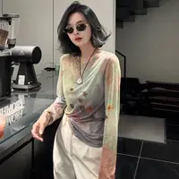 TheLOE/[调色盘防晒]时尚宽松薄款碎花防晒长袖T恤#05.30T-G5618