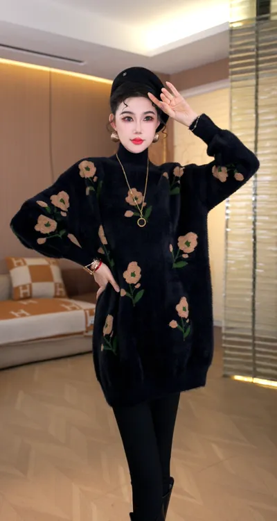 加厚保暖【花心甜蕊】秋冬必备时尚洋气新款上档次毛衣上衣-3186#