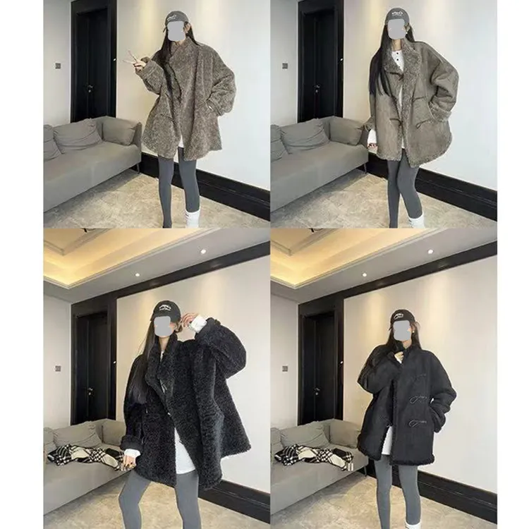 2025年秋冬新款时尚潮流气质感短外套设计感双面可穿上衣女