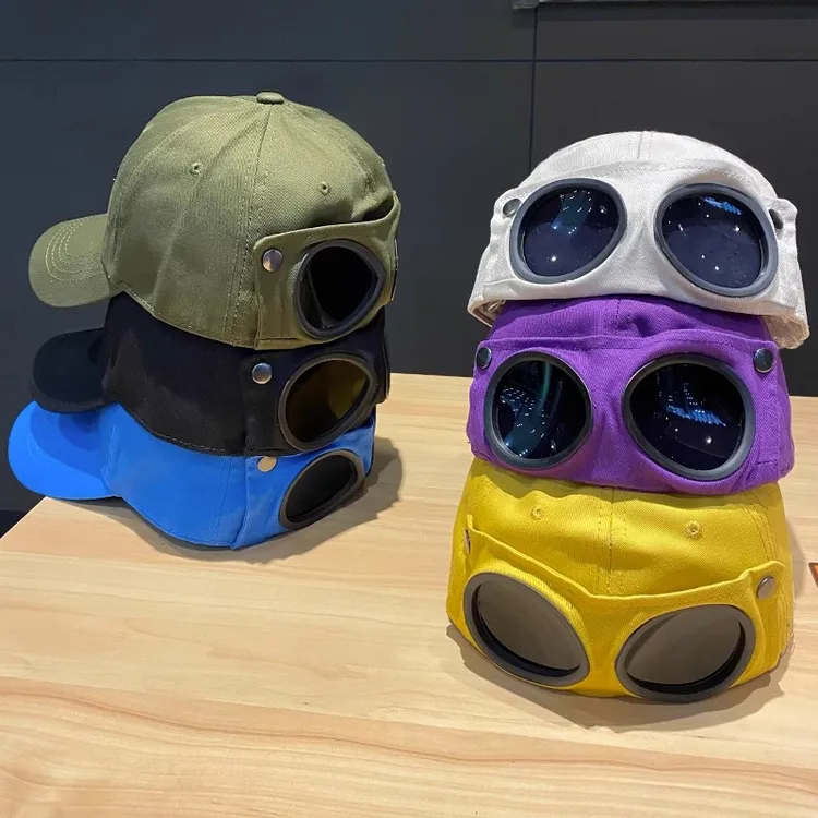 眼镜猫耳朵飞行员棒球帽子墨镜情侣鸭舌帽女儿童遮阳防晒帽子